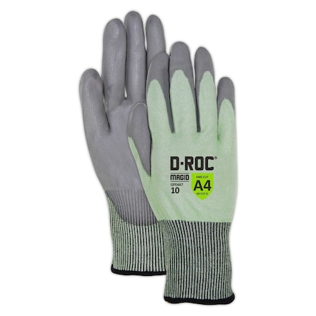 DROC GPD467 Touchscreen Compatible Polyurethane Palm Coated Work Gloves  Cut Level A4